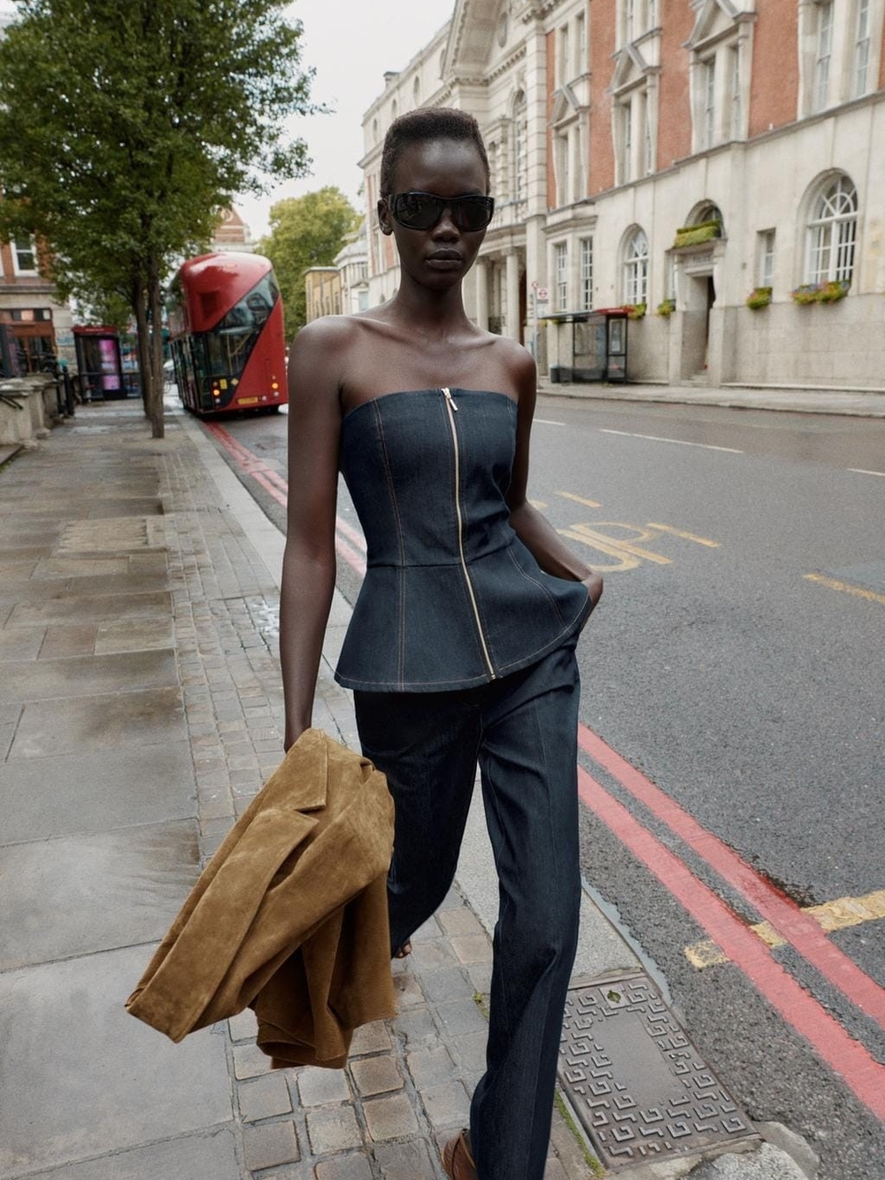 Zara Denim Denim Flared Pants
